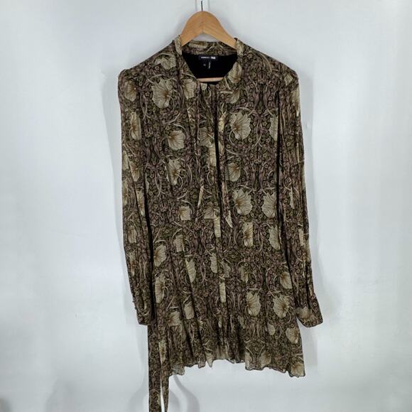 Morris & Co x PAIGE Victoria Dress Arts & Crafts Floral Print Boho Midi Size XL - Picture 2 of 7